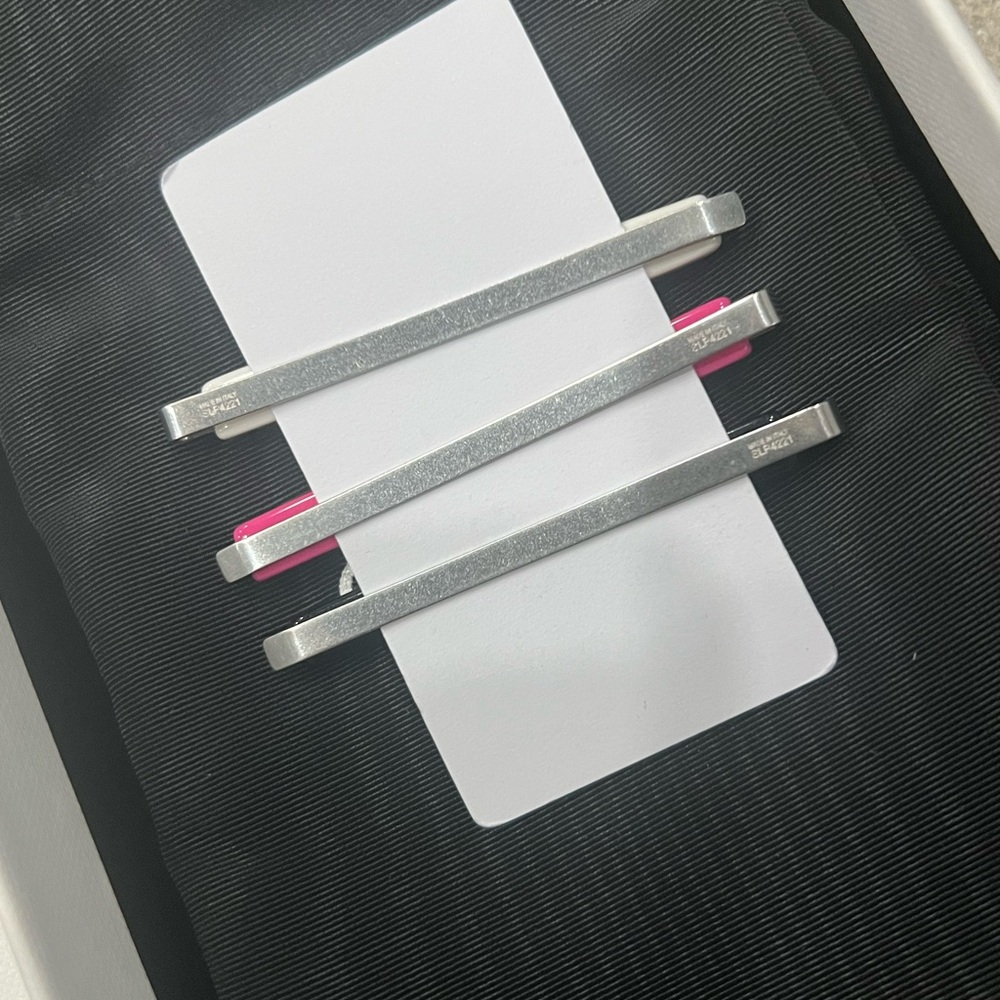 Celine Trio Hair Clips - White, Pink, Black - Picture 3 of 5